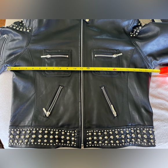 Gordon & James Signature Studded Black Leather Jacket. - Picture 8 of 9